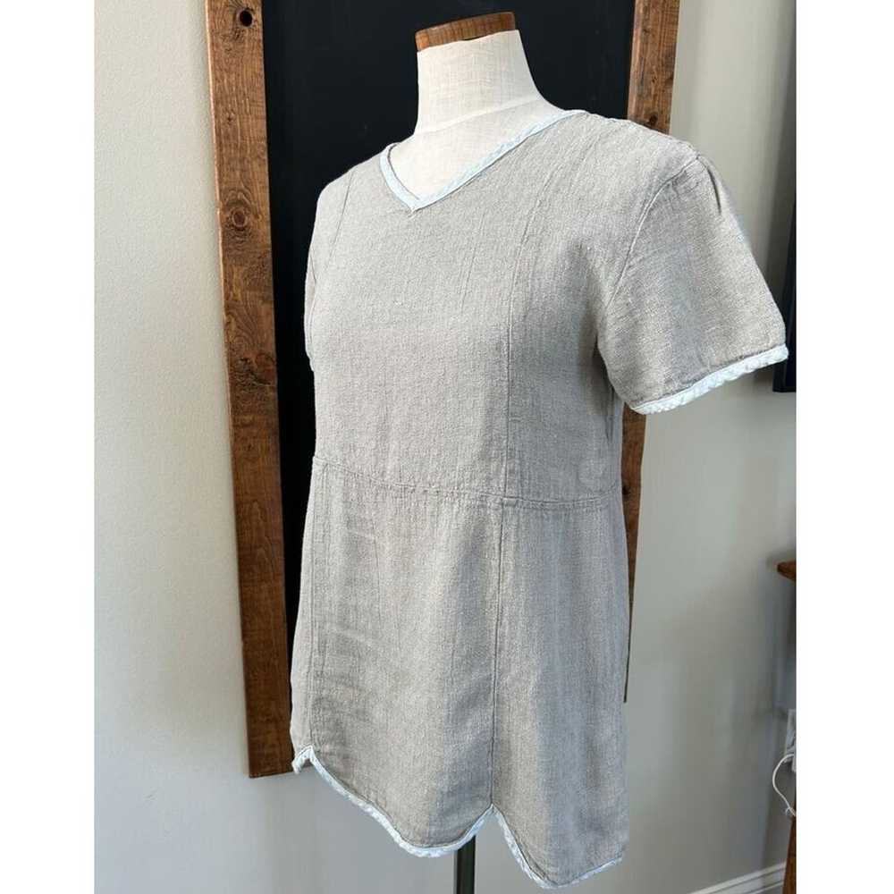 Vintage Linen Gray Tunic Top by Aly Wear - XS - image 7