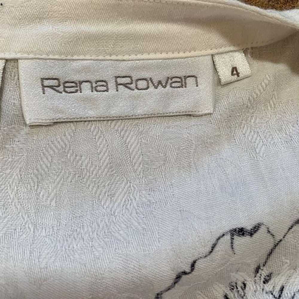 Vintage Rena Rowan Shirt White Black Reflective F… - image 10