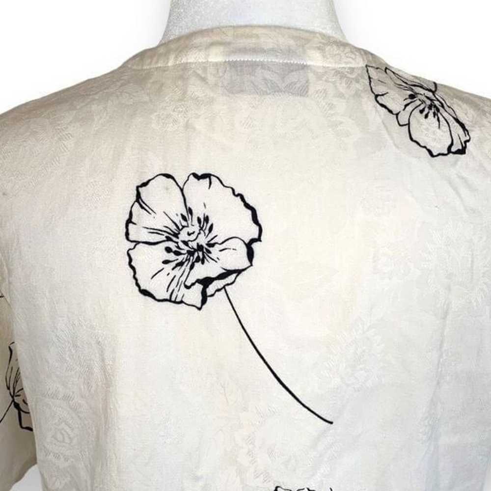 Vintage Rena Rowan Shirt White Black Reflective F… - image 6