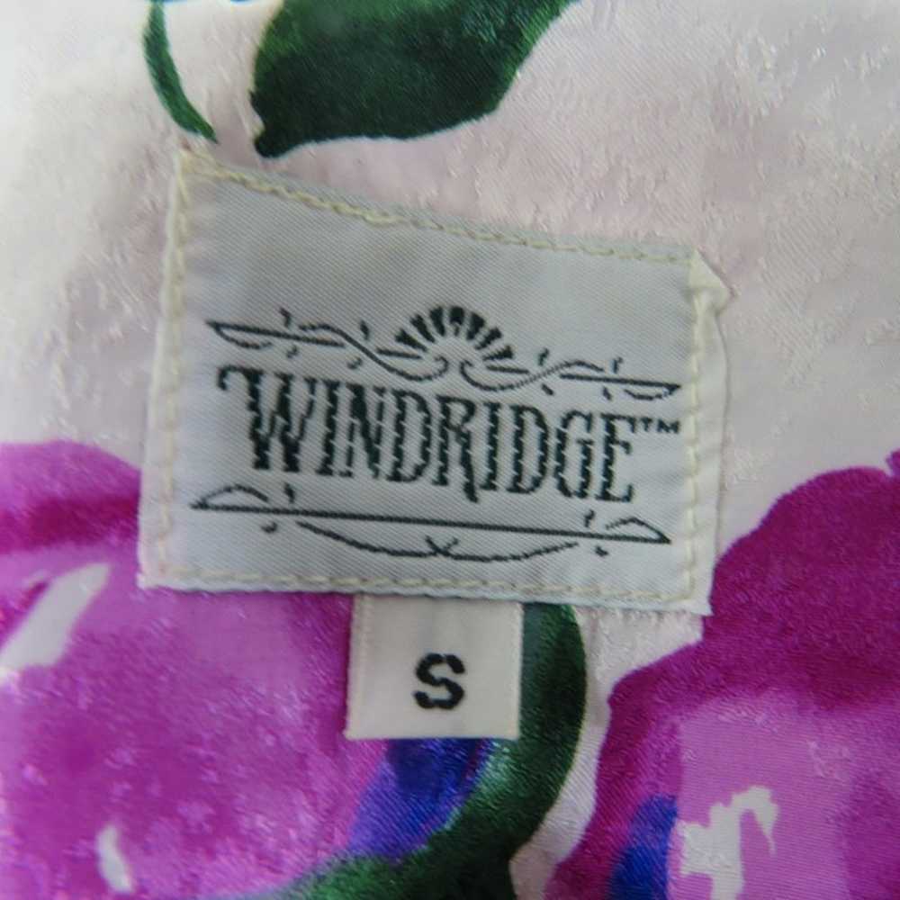 Windridge 90s Vintage Purple Floral Blouse Small - image 4