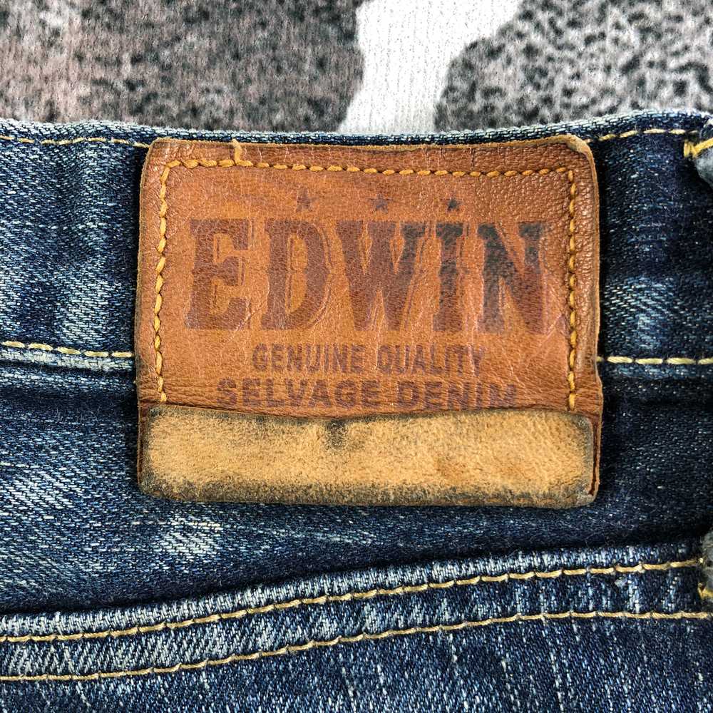 Edwin - Vintage Edwin Selvedge Jeans Faded Blue D… - image 6