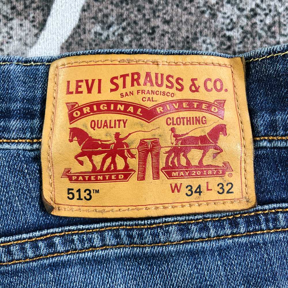 Vintage - Levis 513 Jeans Faded Blue Denim KJ2369 - image 5