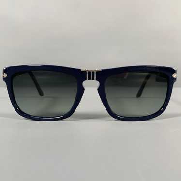 Persol Blue Silver Acetate Rectangle Sunglasses - image 1