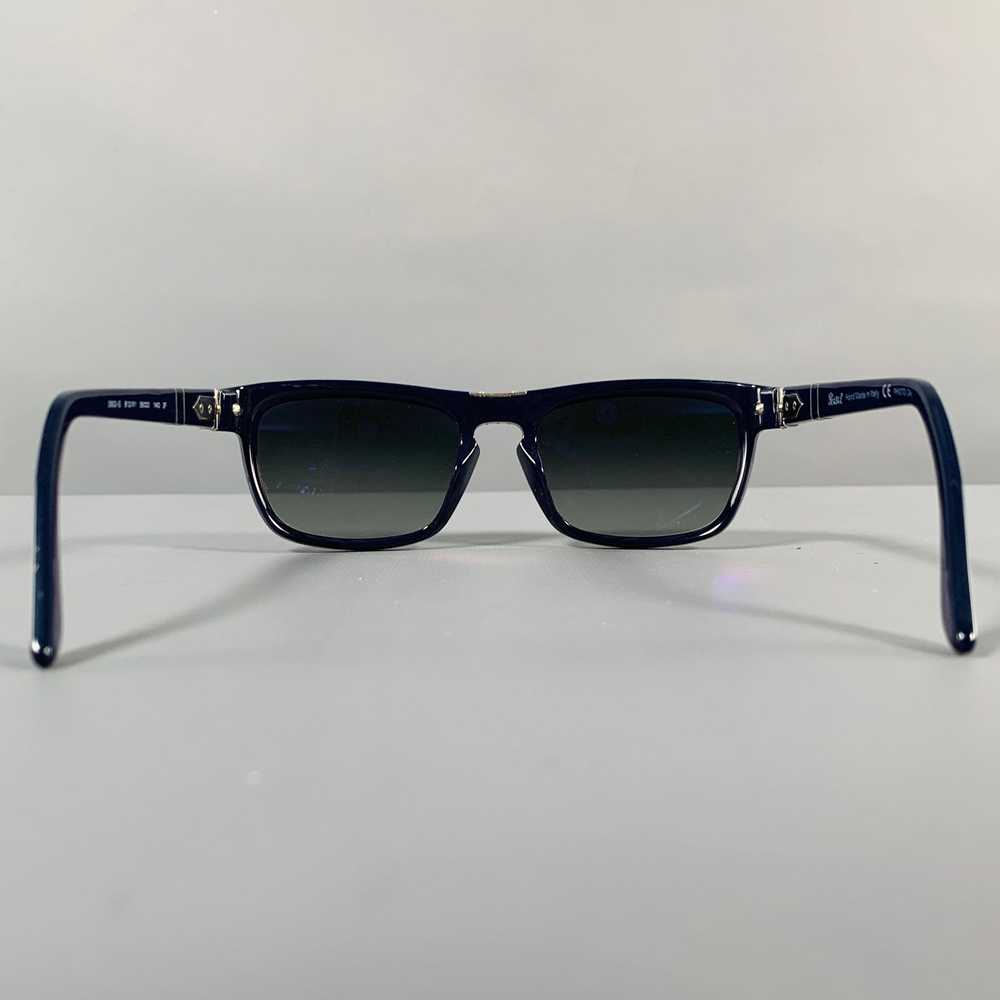 Persol Blue Silver Acetate Rectangle Sunglasses - image 3