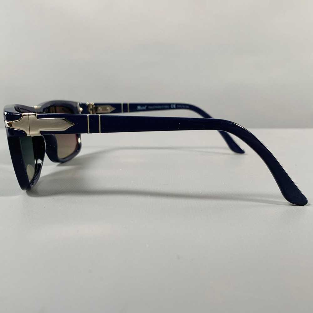 Persol Blue Silver Acetate Rectangle Sunglasses - image 4