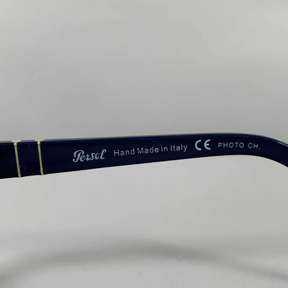 Persol Blue Silver Acetate Rectangle Sunglasses - image 6