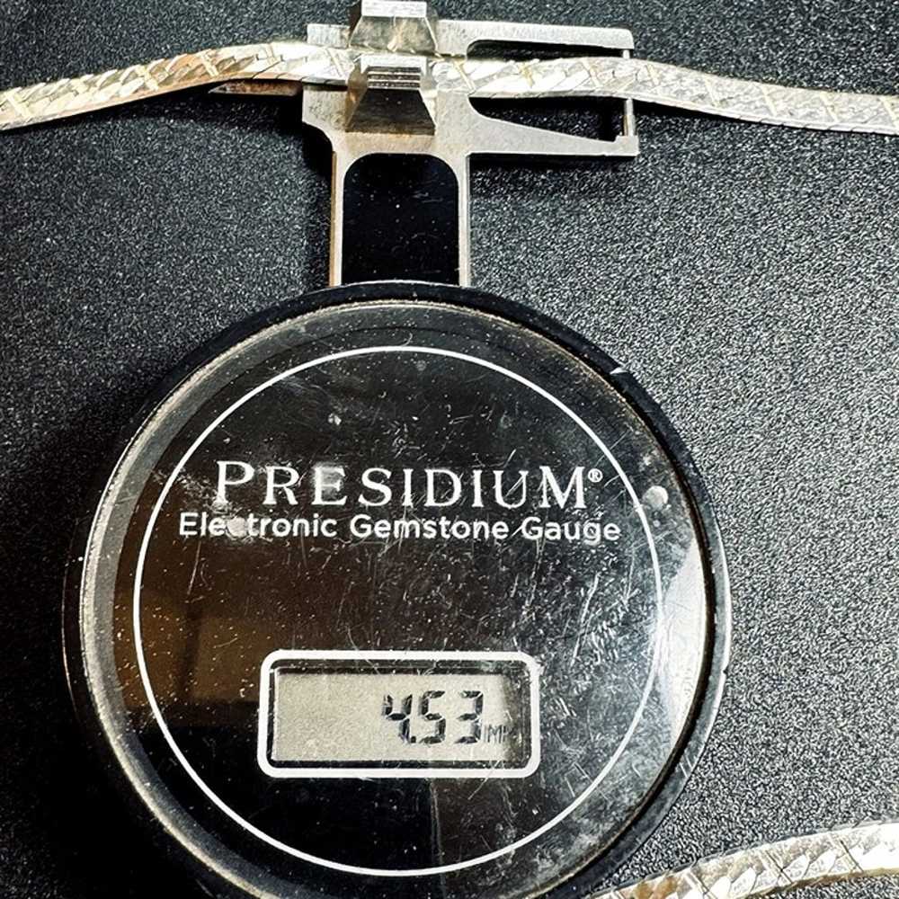 Vintage Sterling Silver 925 Reversible Herringbon… - image 3