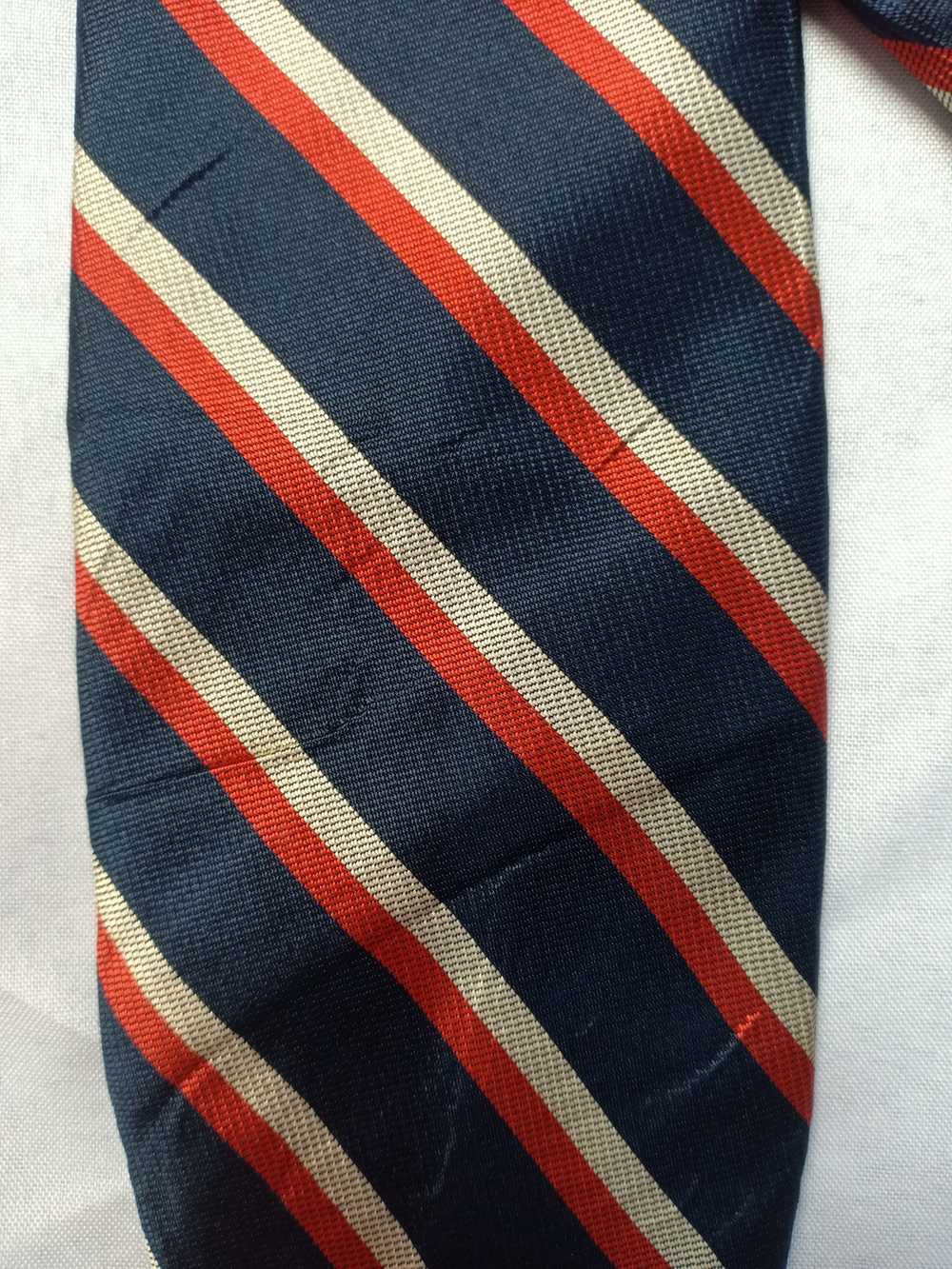 Vintage - Yves Saint Laurent neck tie red striped… - image 2