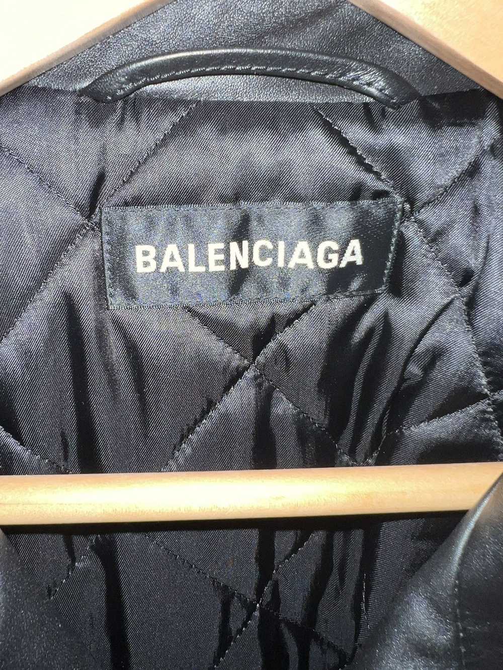 Balenciaga Balenciaga 2017 Logo Leather Jacket - image 2