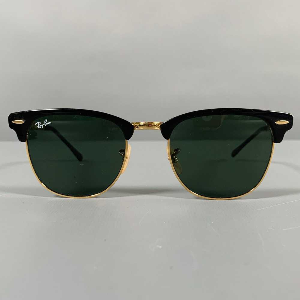 RayBan Black Gold Clubmaster Classic Sunglasses - image 1