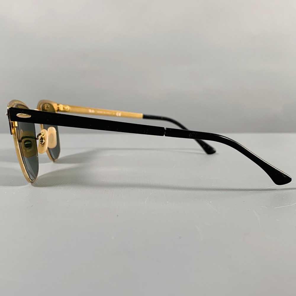 RayBan Black Gold Clubmaster Classic Sunglasses - image 4