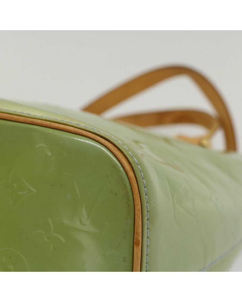 Louis Vuitton Green Patent Leather Handbag with S… - image 10