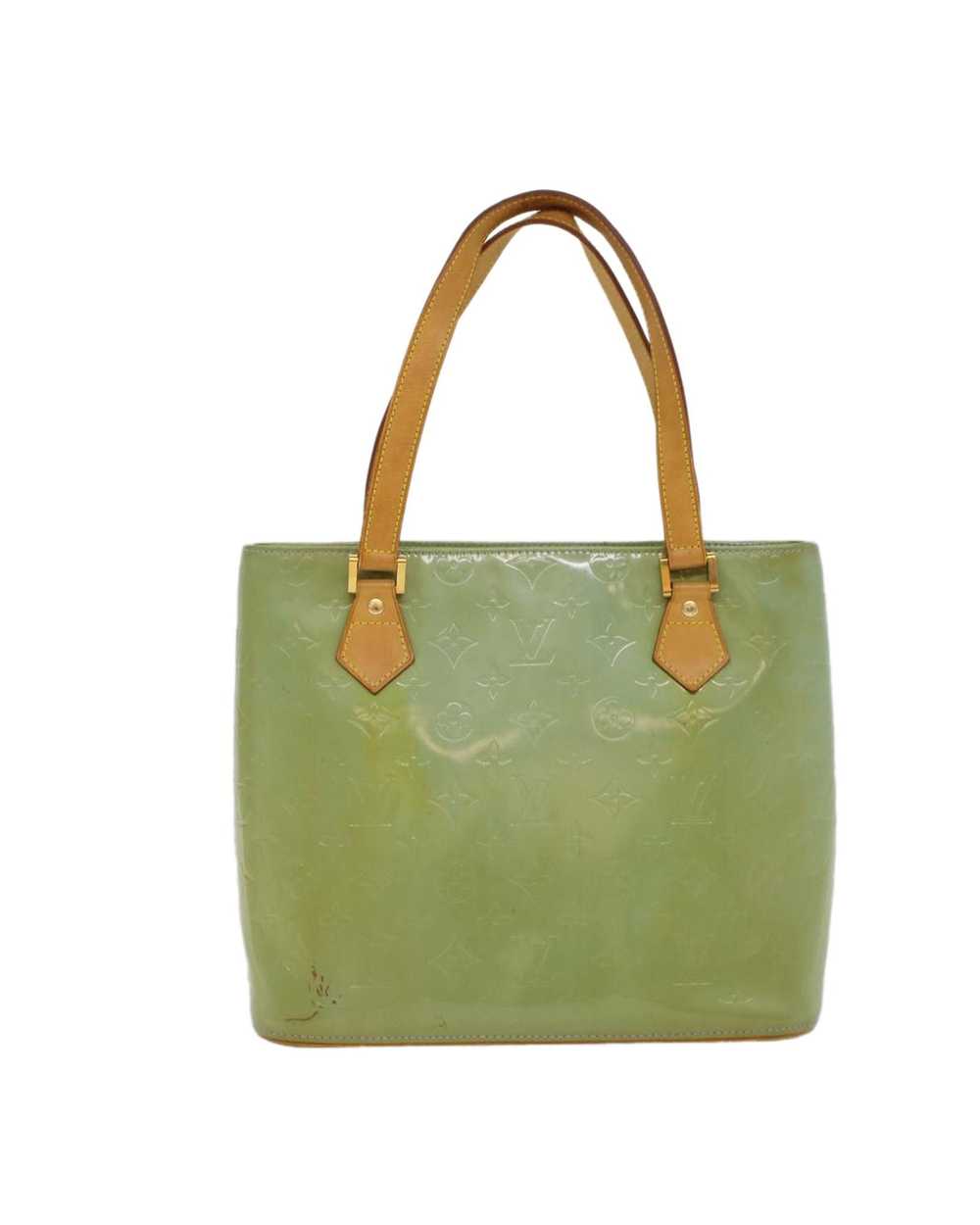 Louis Vuitton Green Patent Leather Handbag with S… - image 2