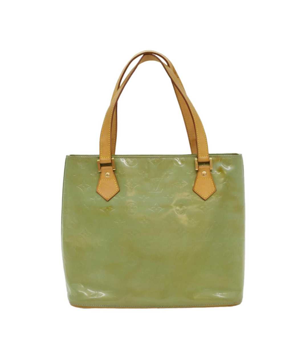 Louis Vuitton Green Patent Leather Handbag with S… - image 3
