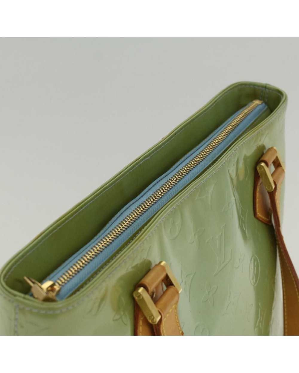 Louis Vuitton Green Patent Leather Handbag with S… - image 6