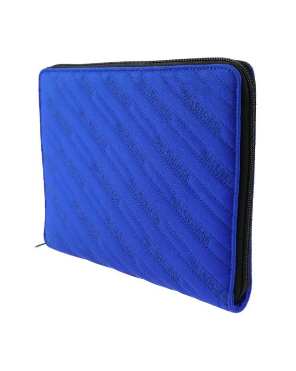 Balenciaga Blue Canvas Clutch Bag - image 2