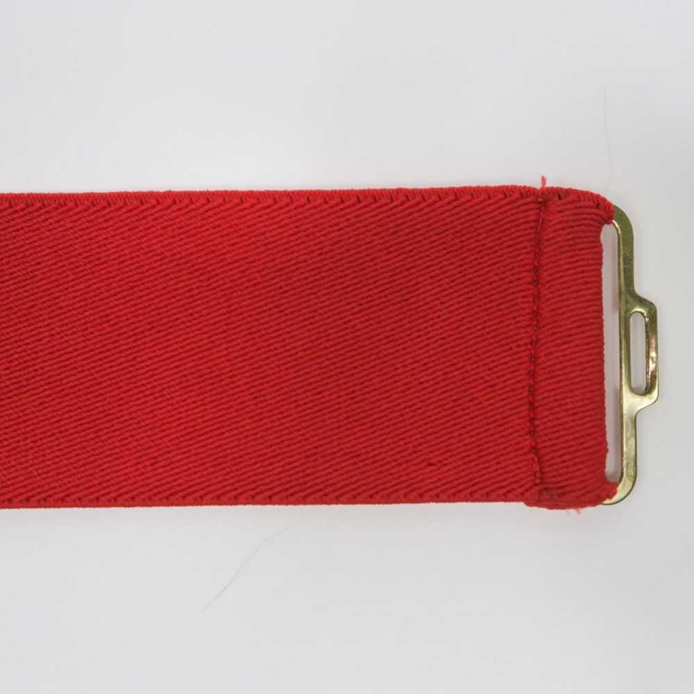 Vintage 80s Day-Lor Red Elastic Belt with Gold Ov… - image 8