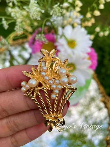 ディオール　ビンテージパール付きブローチ Christian dior vintage pearl brooch - Gem