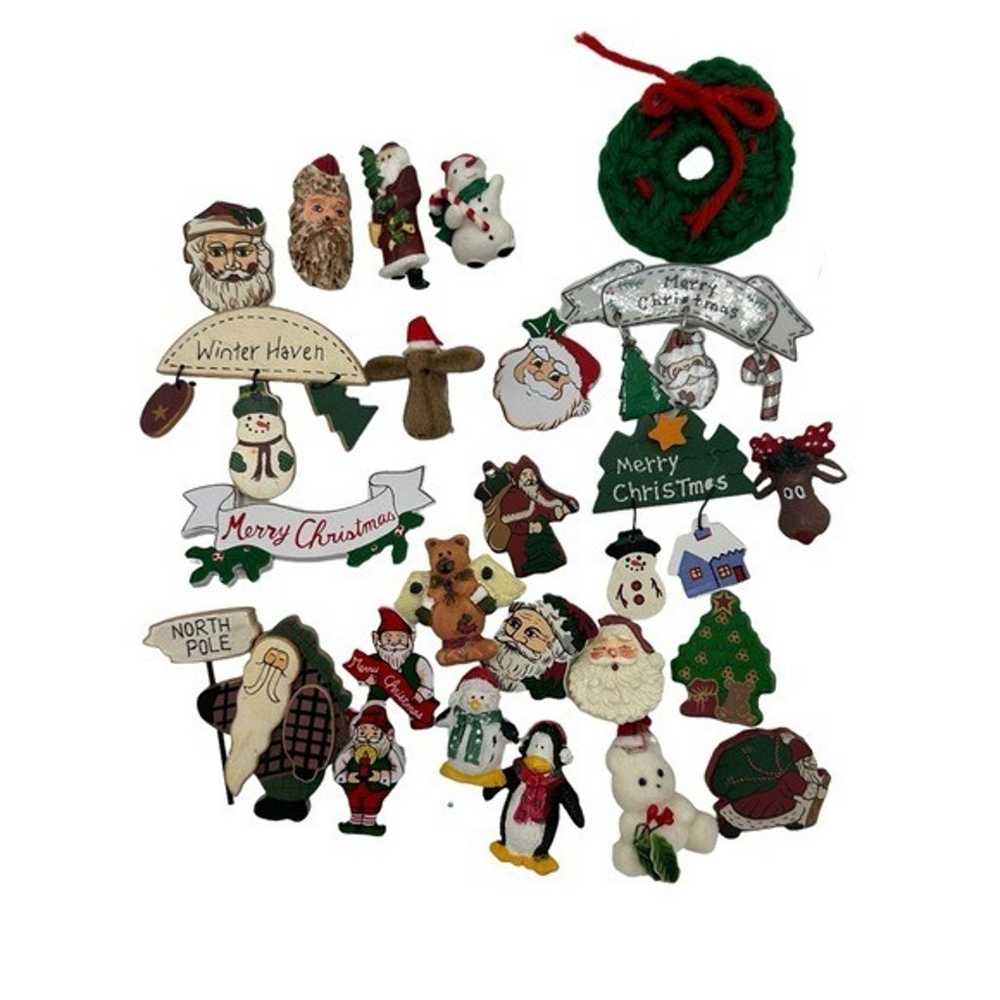 Vintage Christmas 90s Pins Bundle Lot - image 3
