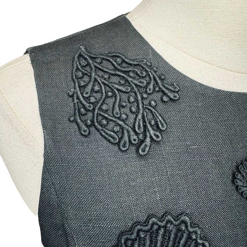 Vintage Adrienne Vittadini Black Embroidered Seas… - image 4