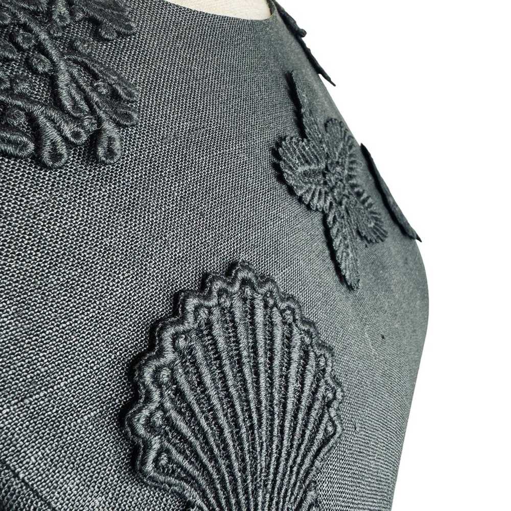 Vintage Adrienne Vittadini Black Embroidered Seas… - image 6