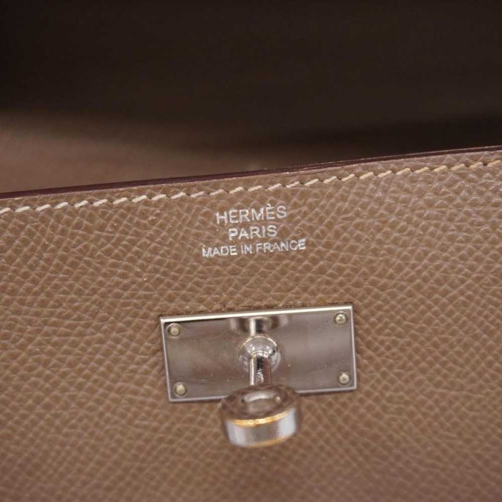 Hermes Hermes Long Wallet Kelly X Engraved Epsom … - image 4