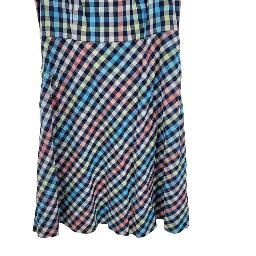 Talbots Rainbow Checkered Gingham Pinafore Midi D… - image 6