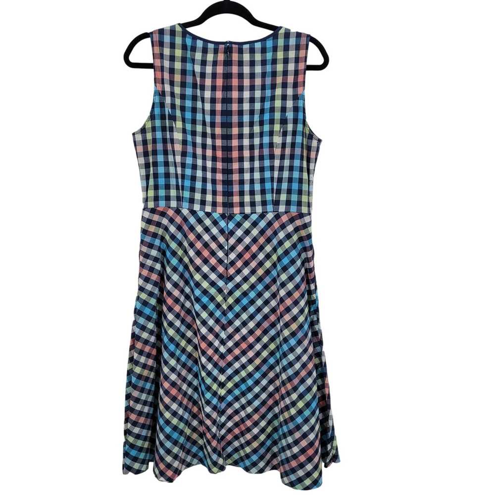 Talbots Rainbow Checkered Gingham Pinafore Midi D… - image 7