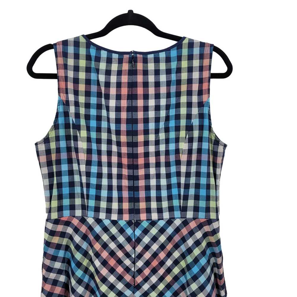 Talbots Rainbow Checkered Gingham Pinafore Midi D… - image 8