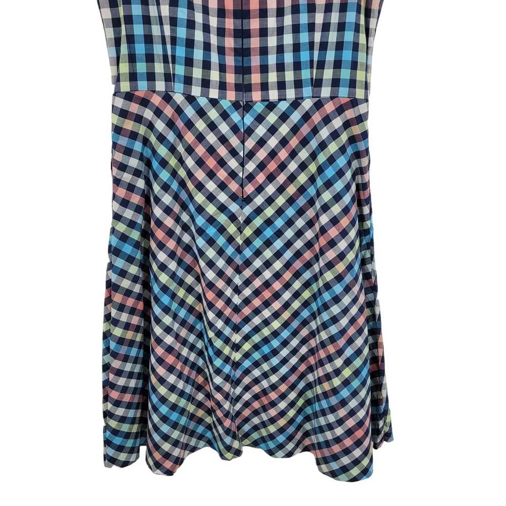 Talbots Rainbow Checkered Gingham Pinafore Midi D… - image 9