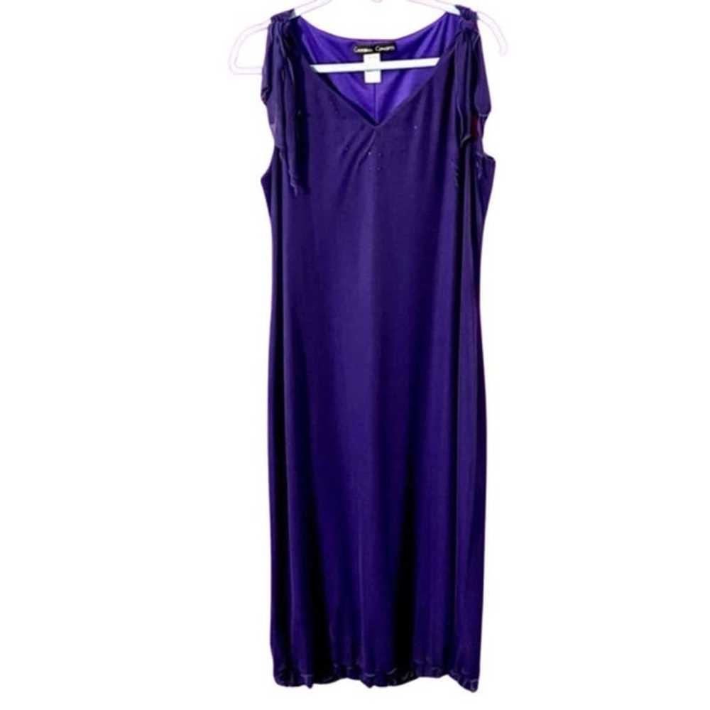 CALIFORNIA CONCEPTS Dress 16 Purple Maxi Sleevele… - image 1