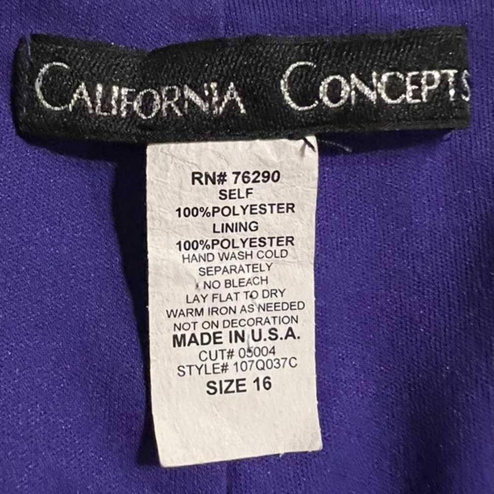 CALIFORNIA CONCEPTS Dress 16 Purple Maxi Sleevele… - image 2