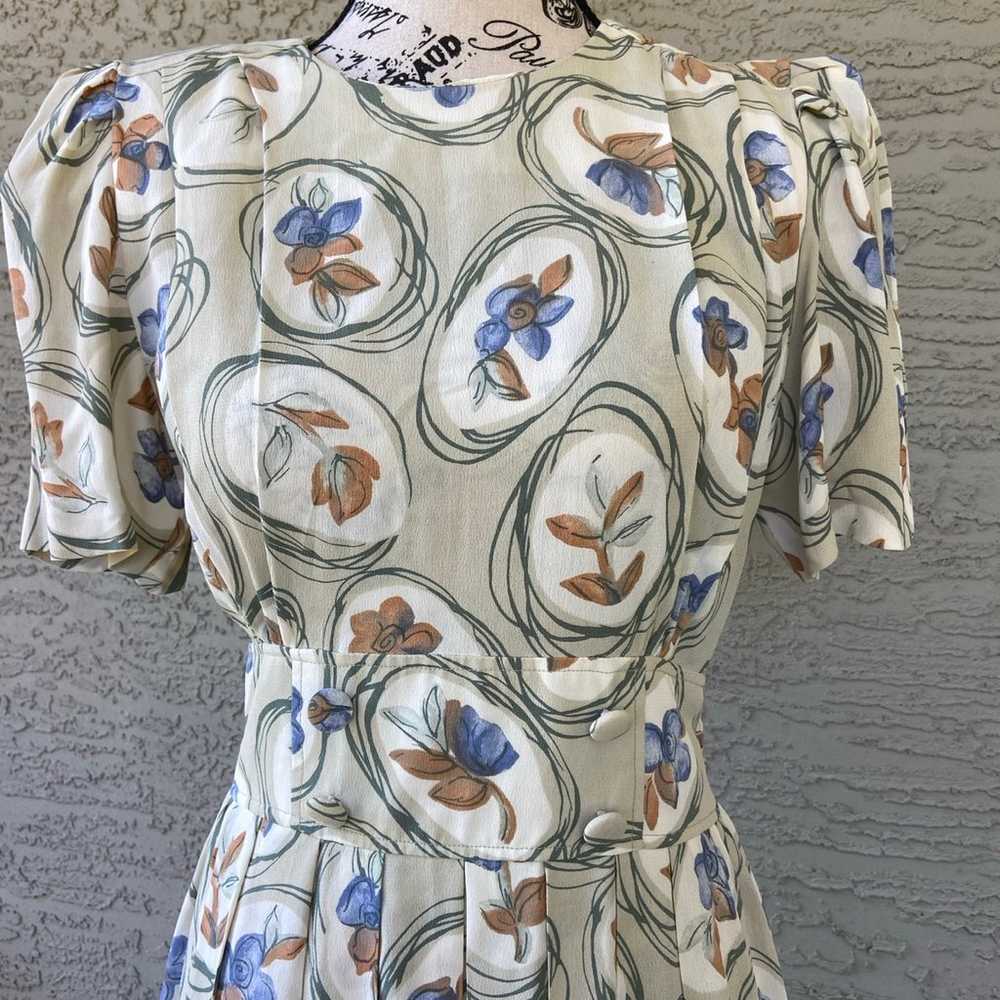 VTG 90s does the 40s Floral Day Dress - image 3