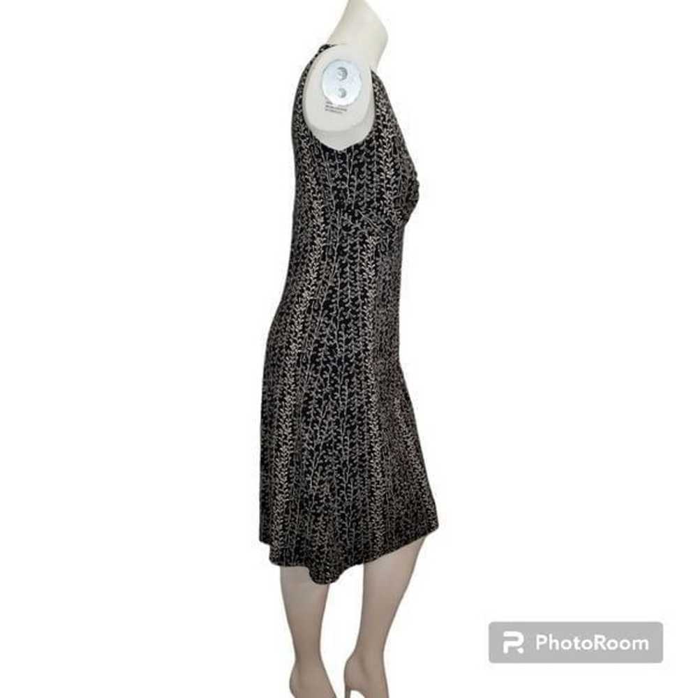 Sleeveless Pullover Dress Size 8 Black/Tan Floral - image 3