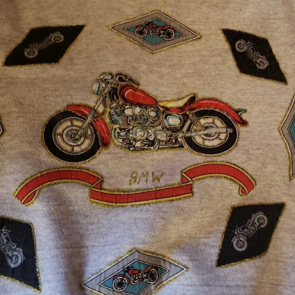 Vintage 90s Custom Motorcycle Crew Neck Sweatshirt - image 4