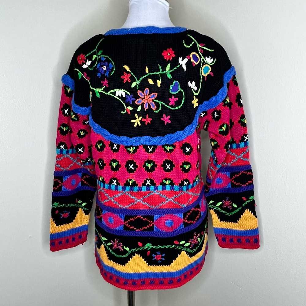 Vintage 90s Casual Corner Sweater SM Hand Knitted… - image 3