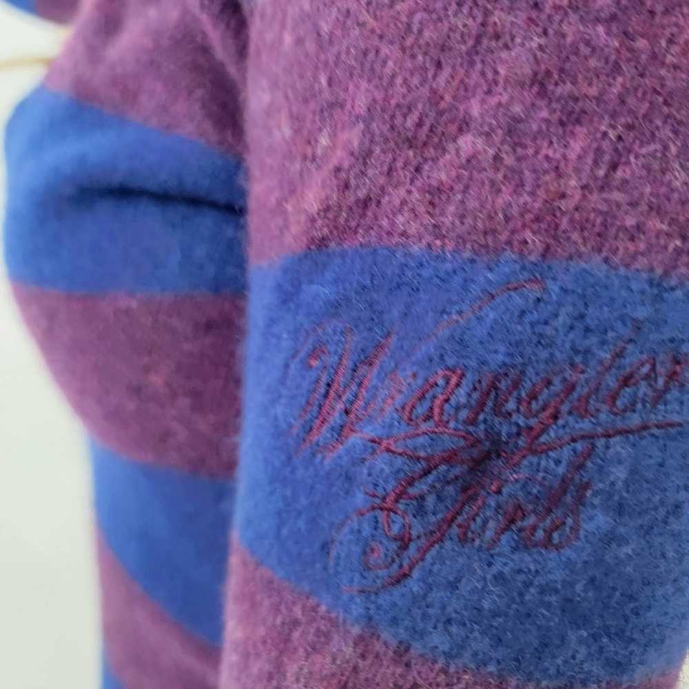 Vintage Wrangler Lambswool V-neck Hooded Sweater … - image 4
