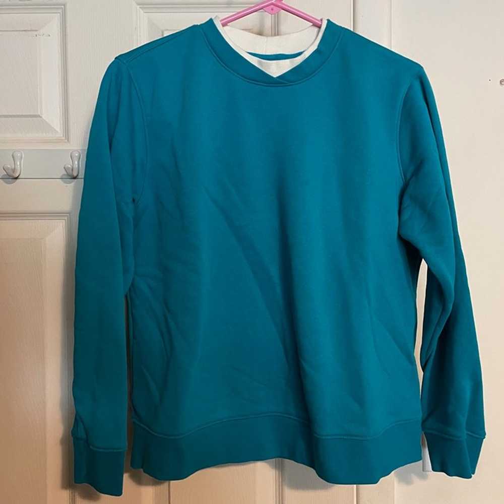 Laura Scott Crewneck Sweater Double Layer Necklin… - image 1