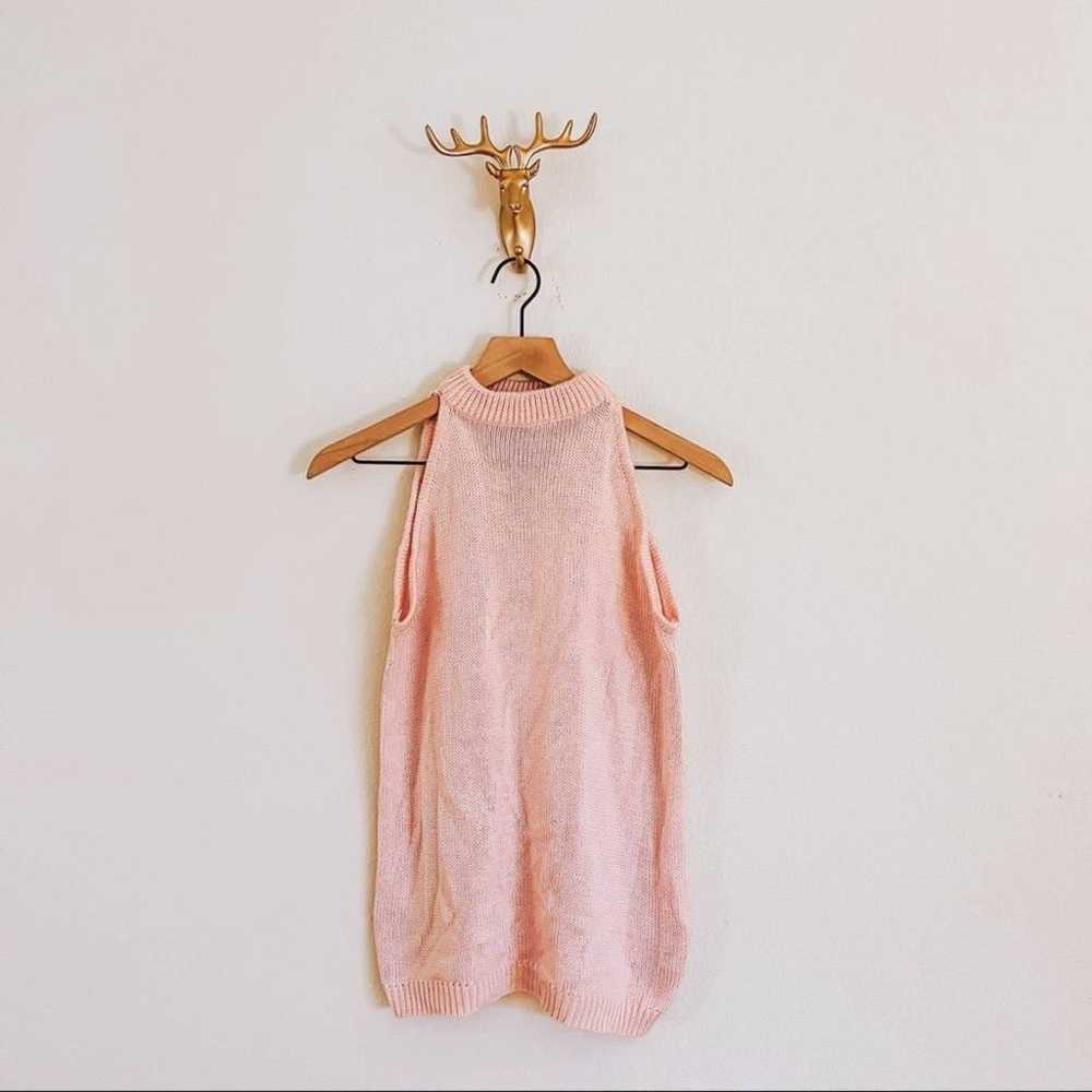 Carolyn Eve Vintage Pink Sleeveless Knit Sweater … - image 1