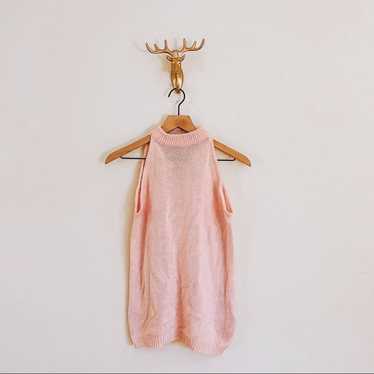 Carolyn Eve Vintage Pink Sleeveless Knit Sweater … - image 1