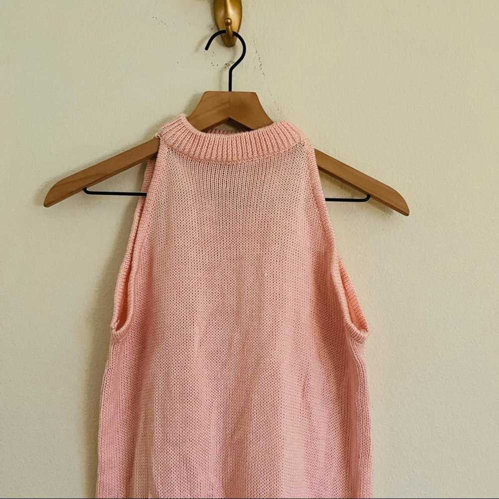 Carolyn Eve Vintage Pink Sleeveless Knit Sweater … - image 3