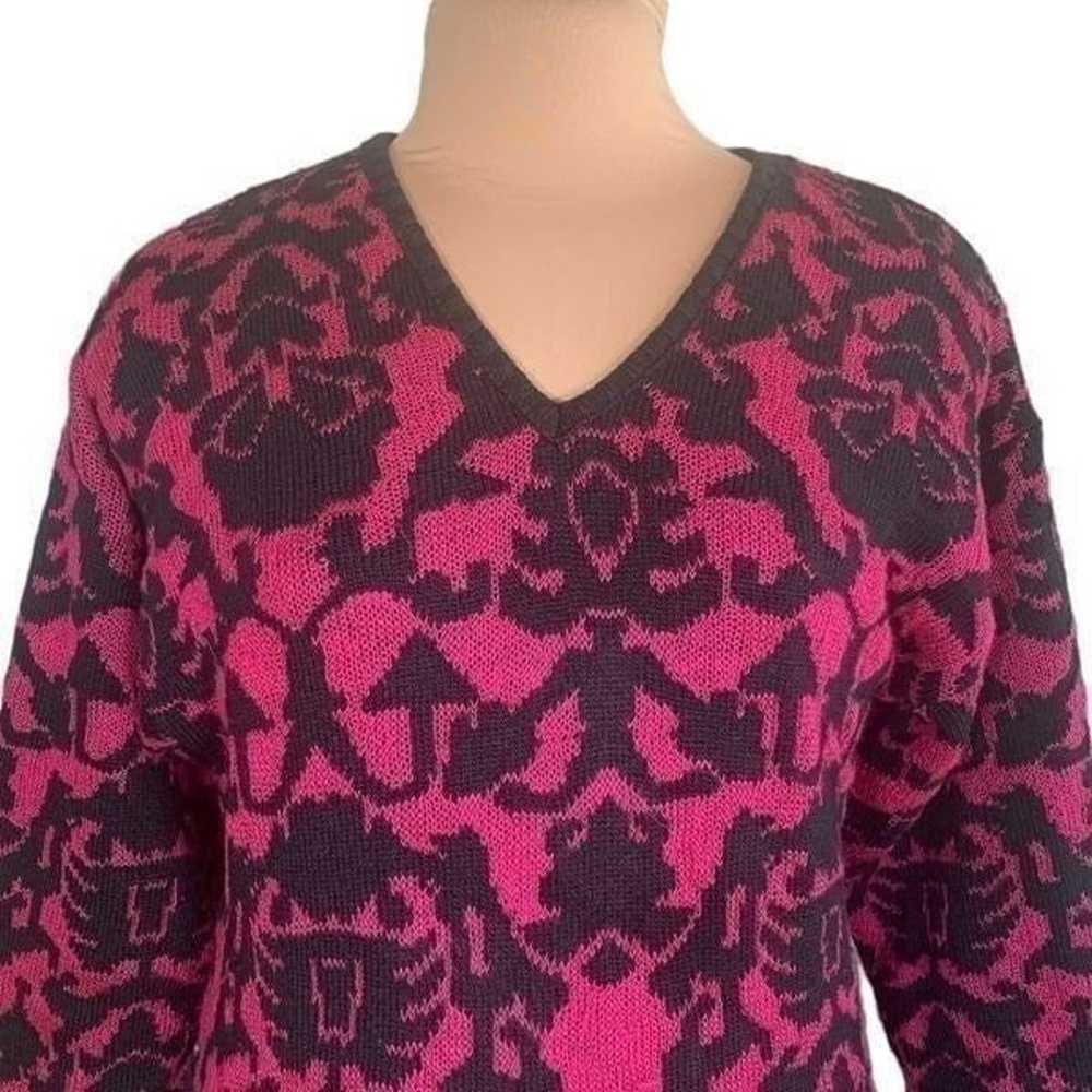 Vintage Herald House Sweater Hot Pink Barbiecore … - image 4