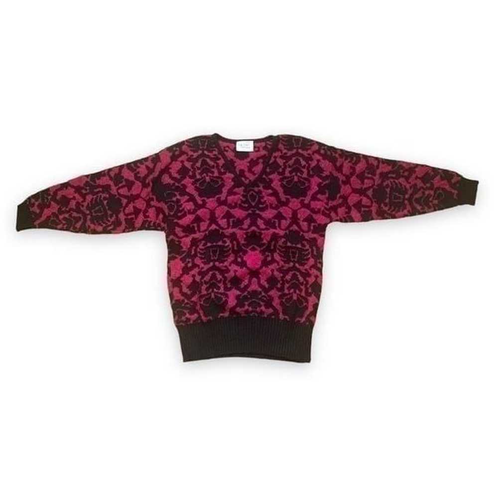 Vintage Herald House Sweater Hot Pink Barbiecore … - image 7