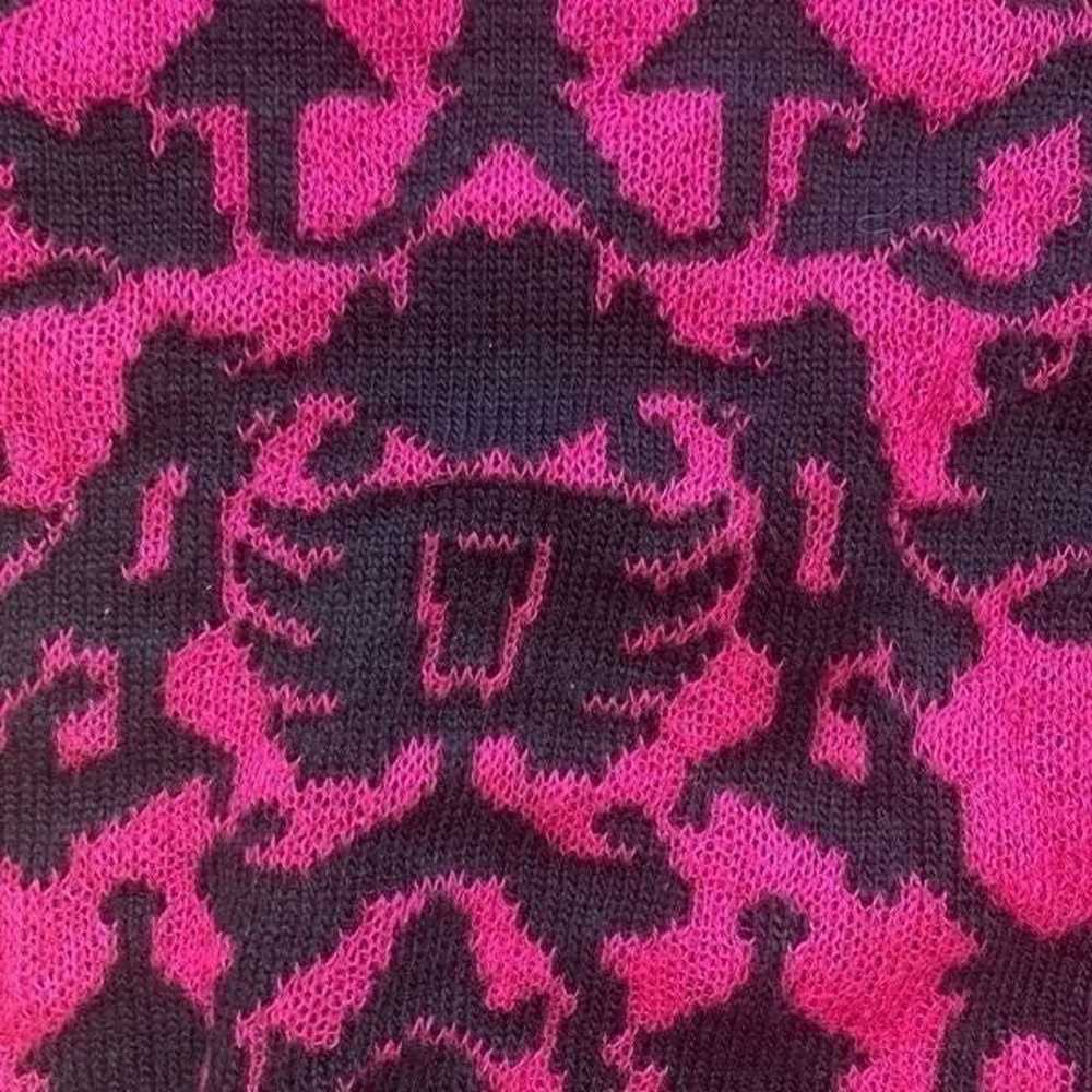 Vintage Herald House Sweater Hot Pink Barbiecore … - image 9