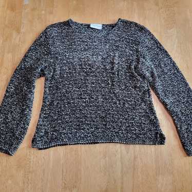 EUC VINTAGE Sarah Arizona black and tan knit swea… - image 1