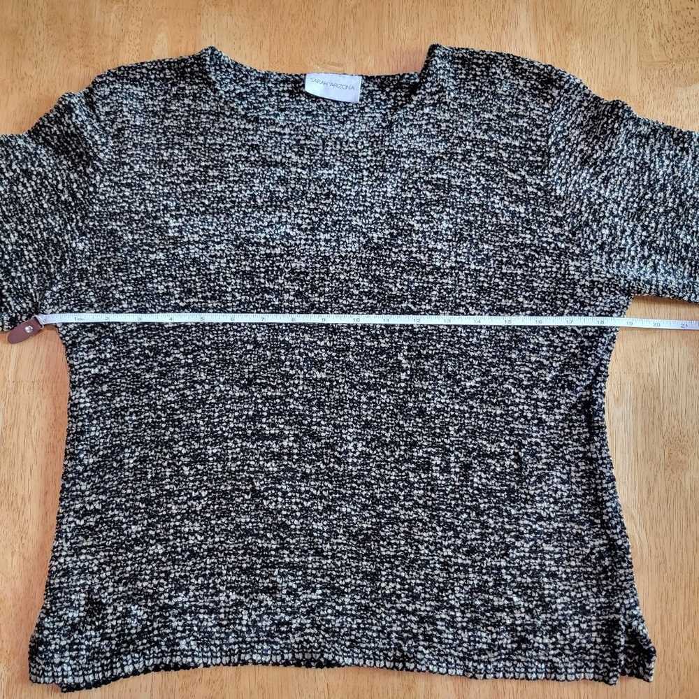 EUC VINTAGE Sarah Arizona black and tan knit swea… - image 6