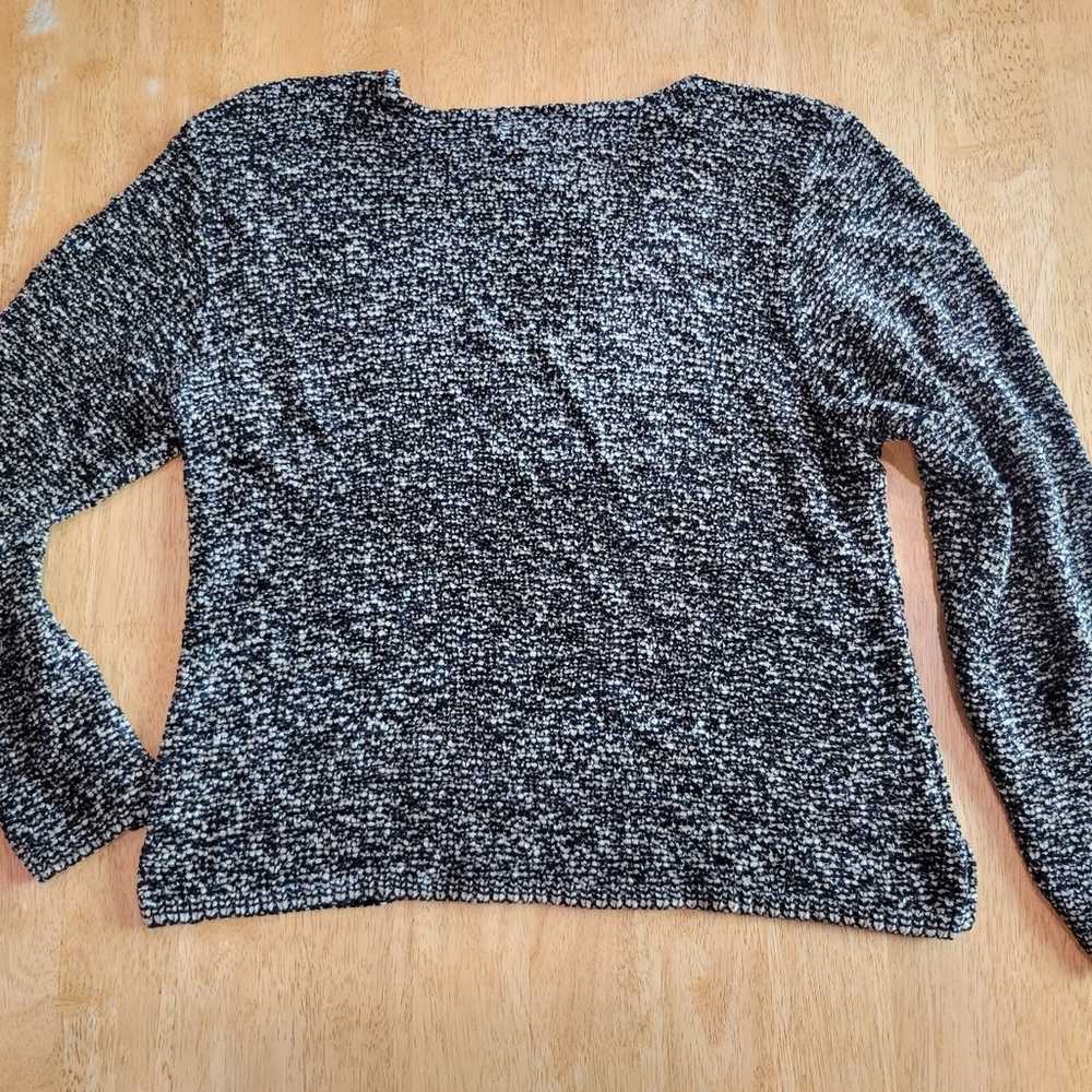 EUC VINTAGE Sarah Arizona black and tan knit swea… - image 9