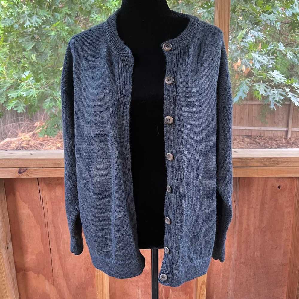 Rapaki Mahana Vintage Grey Wool Cardigan Sweater … - image 5