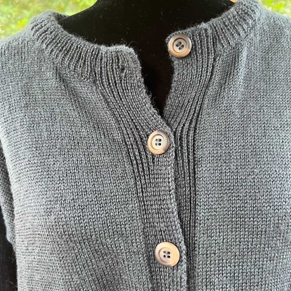 Rapaki Mahana Vintage Grey Wool Cardigan Sweater … - image 7