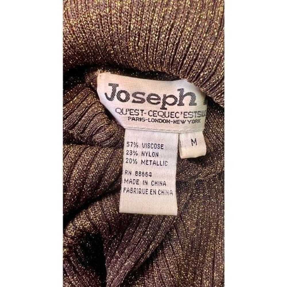 Joseph A Womens Brown Gold Vintage Ribbed Knit Mo… - image 6